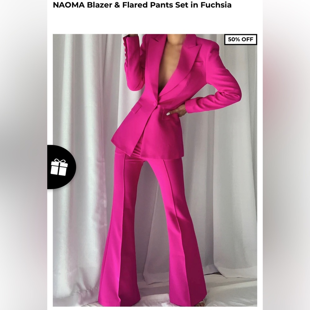 NEVER WORK HOT PINK POWER SUIT